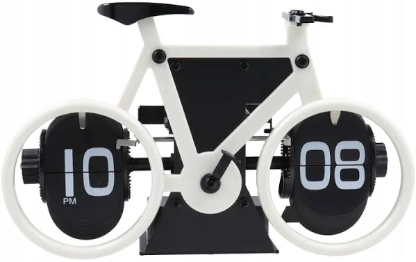 Zegar biurkowy elektroniczny ROWER Flip biały HY-F087