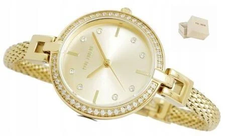 Delikatny Zegarek Damski Cieńka Bransoleta Z Cyrkoniami