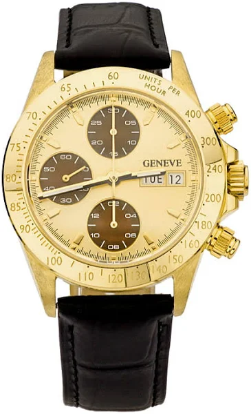 Złoty męski zegarek Geneve próba 750