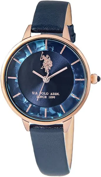 U.S. Polo Assn. Zegarek kwarcowy w kolorze różowozłoto-czarnym rozmiar: onesize
