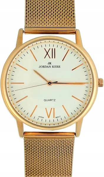 Zegarek damski bransoleta w złotym kolorze okrągła tarcza rzymskie cyfry