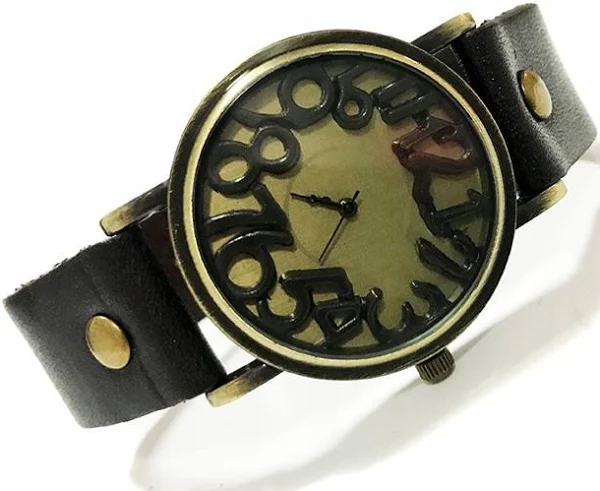 Zegarek męski retro Vintage pasek skóra