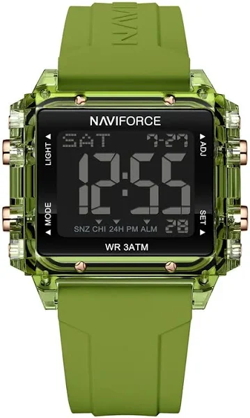 NAVIFORCE wysokiej jakości zegarek damski wodoodporny pasek silikonowy moda sportowa elektroniczne