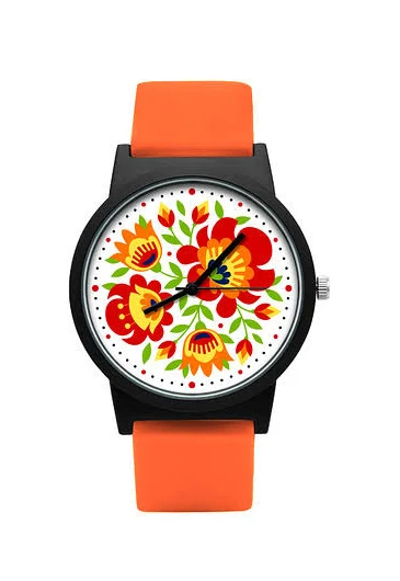 Zegarek na silikonowym pasku Wiosenny Folk