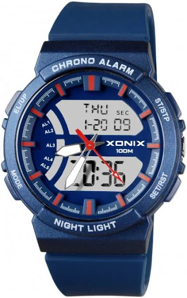 Damski Zegarek Xonix DualTime 10ATM Timer 5xBudzik