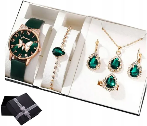 Zegarek Motylek Boho Bogaty Komplet Biżuterii Pudełko Gift C3282