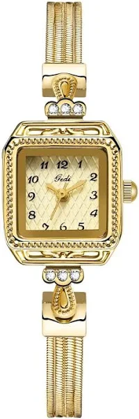 Eleganckie zegarki na rękę dla pań luksusowe złoty kwadrat tarcze proste casualowe zegarki damskie