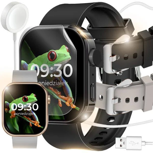 Smartwatch Zegarek Damski Meski Pomiar Cukru Ekg Ciśnienie Rozmowy Polski