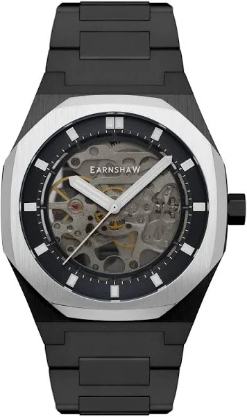 Earnshaw męski automatyczny analogowy zegarek z bransoletą ze stali nierdzewnej ES-8142-66