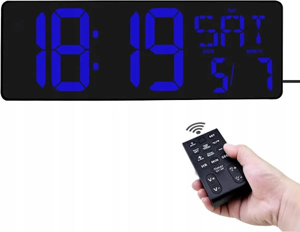 TermHoff Cyfrowy Zegar Ścienny LCD ThermHoff TH-CK1