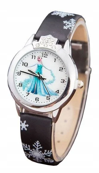 Huasi Frozen Princess Anna Elsa Watch Kids Girls Zegarki kwarcowe-a Biały