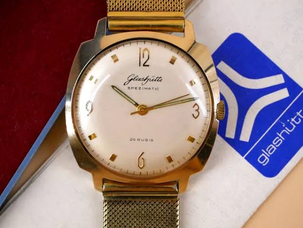 Gub Glashütte Spezimatic 26 Rubis Full Set Box Papers Kaliber 74