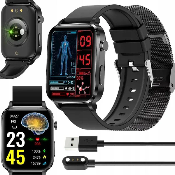 Aries Watches Smartwatch Zegarek Z Funkcją Pomiaru Cukru Glukoza