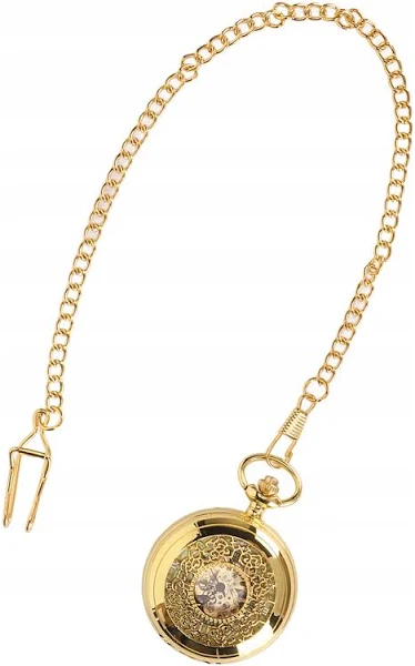 Zegarek Kieszonkowy Busola Na Łańcuszku Złoto