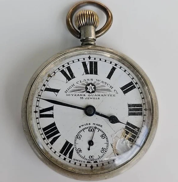 Antyczny High Class Watch Mechaniczny Zegarek Kieszonkowy Pocket Watch