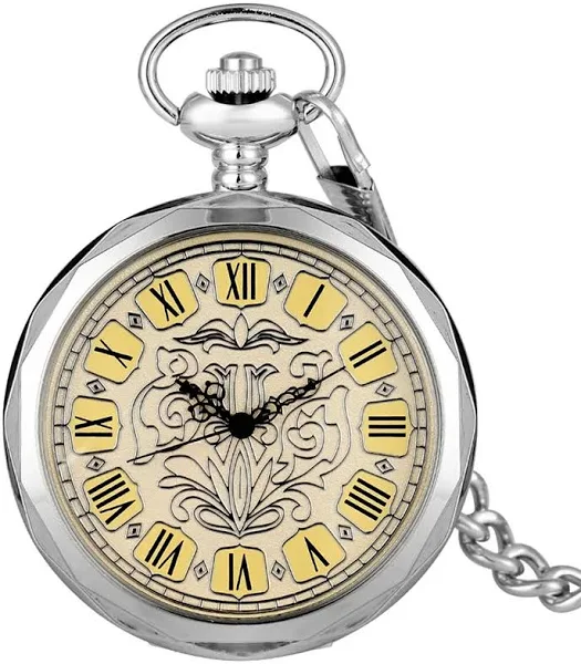 kobiet Klasyczny ręczne nakręcanie mechaniczny zegarek kieszonkowy z otwartą twarzą ręczny łańcuch wisiorek