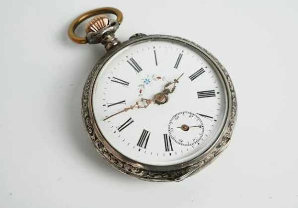 Stary Zegarek Kieszonkowy Srebrny