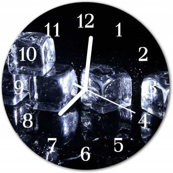 Zegar na szkle Kostki lodu Kuchnia