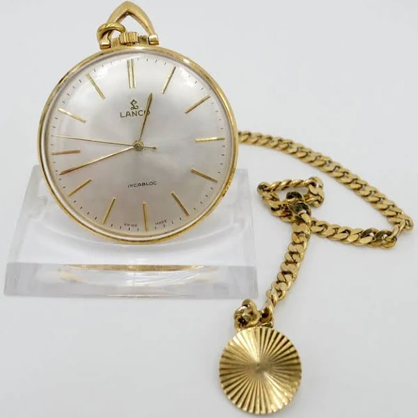 Zegarek kieszonkowy Lanco pozłacany kal. 1103 1104 rzadki