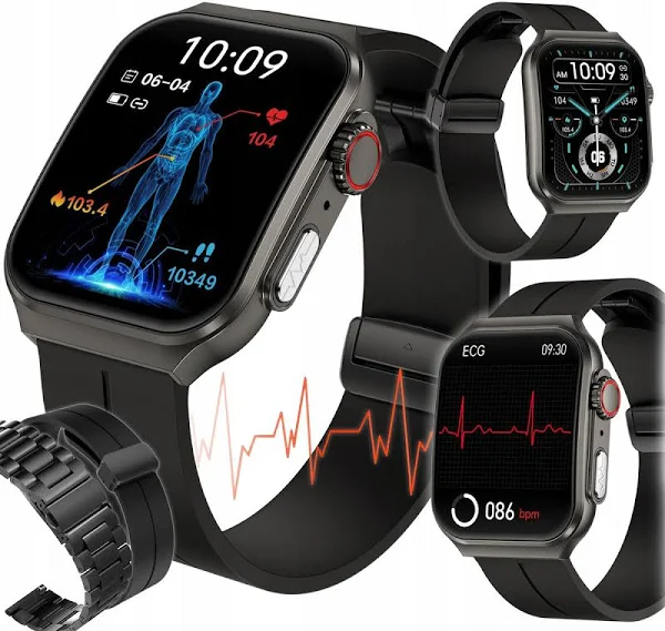 Smartwatch Męski Kardiowatch Ekg Glukoza Ciśnienie Temperatura Rozmowy Pl