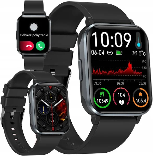 Zegarek Smartwatch Ciśnienie Puls Rozmowy Pol Menu