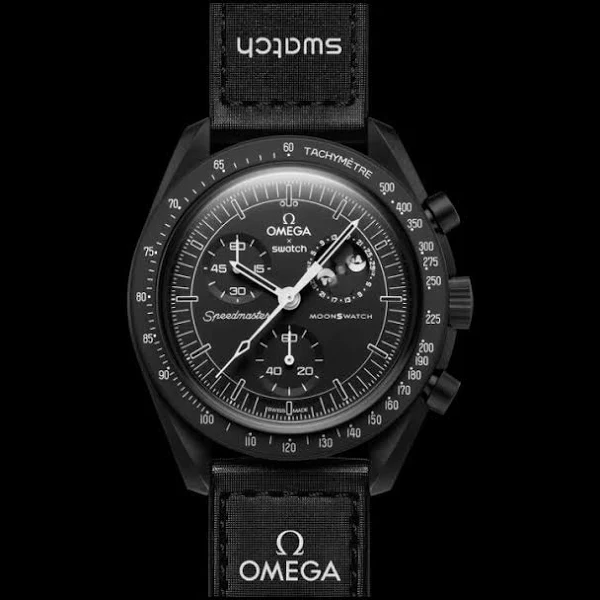 Swatch Omega Moonwatch Mission To The Moonphase „Snoopy” Czarny