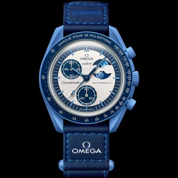Omega x Swatch Mission To The Super Blue MoonPhase Moonwatch Niebieski Limitowany NOWY
