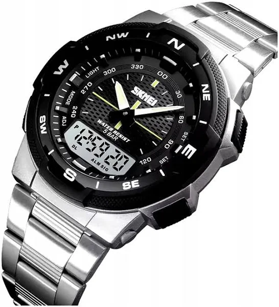 Skmei Zegarek męski bransoleta Led 12/24 h