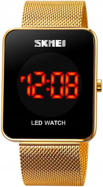 Zegarek męski Skmei bransoleta mesh data Led