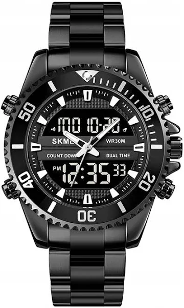 Zegarek męski Skmei bransoleta Led 12/24 h of142