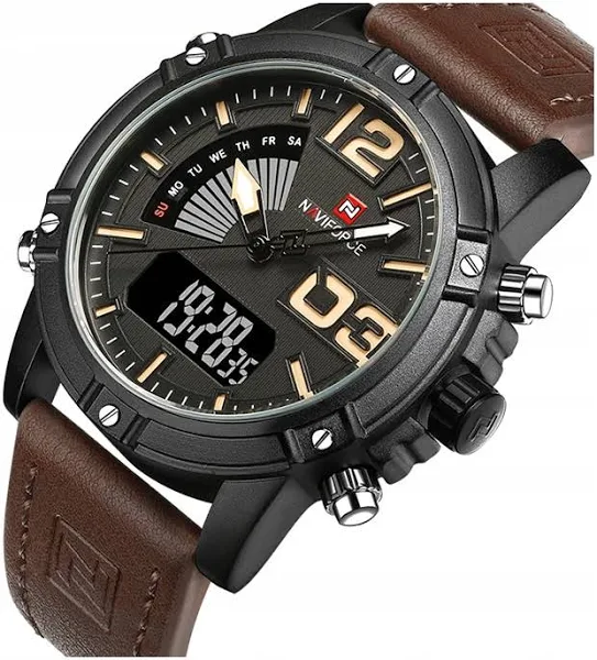 Zegarek męski Naviforce elektroniczny pasek skóra