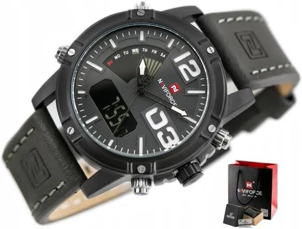 Zegarek Męski Naviforce stoper data +box +grawer