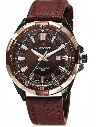 Zegarek Naviforce Męski Klasyczny Sportowy Skóra Elegancki