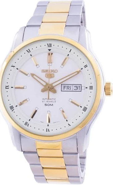 Zegarek męski Seiko 5 Automatic White Dial SNKP14 SNKP14K1 SNKP14K