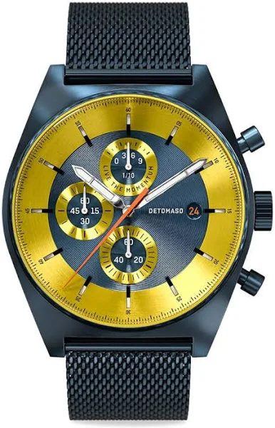 Zegarek męski Ciemnoniebieski Chronograf koperta ze stali chirurgicznej