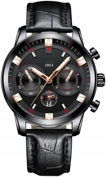 Męski analogowy zegarek kwarcowy