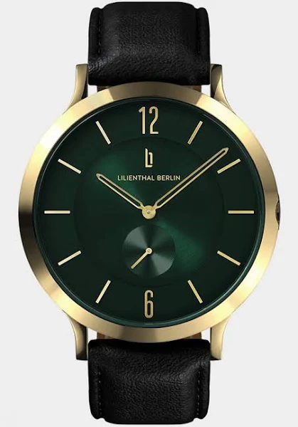 Męski Zegarek na Rękę Złoto Zielony Koperta ze stali chirurgicznej