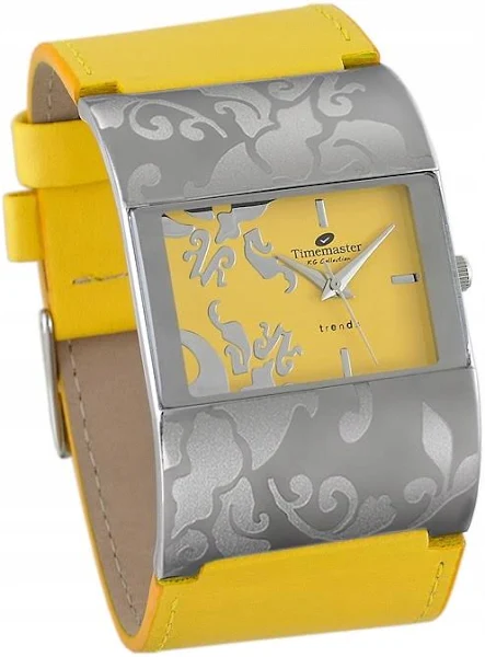 Zegarek damski pasek szeroki odcienie żółtego Timemaster 147/25
