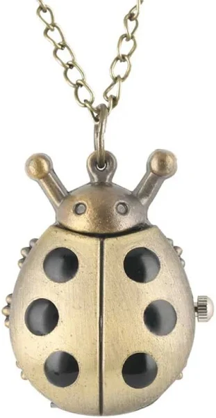 SAXO Zegarek na łańcuszku w kształcie biedronki