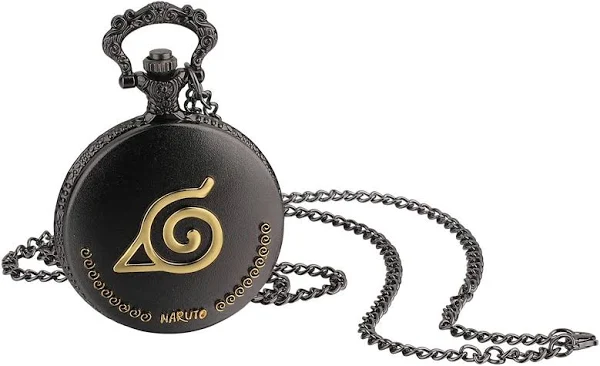 JewelryWe Vintage zegarek kieszonkowy dla mężczyzn kobiet klasyczny czarny okrągły zegarek kwarcowy zegar naszyjnik wisiorek dla studentów