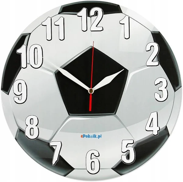 Piłka Nożna zegar ścienny płynący mechanizm