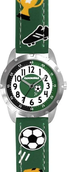 zegarek Clockodile chłopięcy zielony cwb0071 PIŁKA NOŻNA