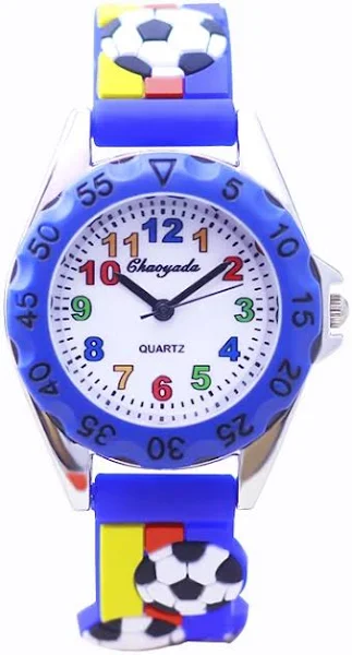 2024 moda dla dzieci chłopcy dziewczęta 3D piłka nożna zegarki kwarcowe dla dzieci szkoła podstawowa