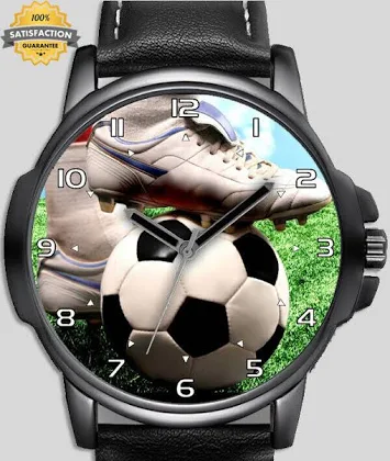 Piłka Nożna Piłkarz Kick-off Unikalny Unisex Piękny Zegarek Na Rękę Uk