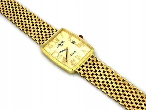 Złoty męski zegarek 585 elegancki na rękę na prezent r20 elegancki stylowy