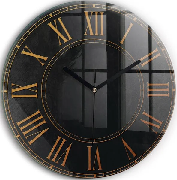zegar szklany fi30 Starożytne rzymskie cyfry