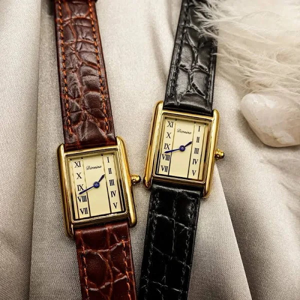 Damski zegarek kwarcowy luksusowy mały Orologio białe złoto cyfry rzymskie cyfry cyfry Dial Vintage