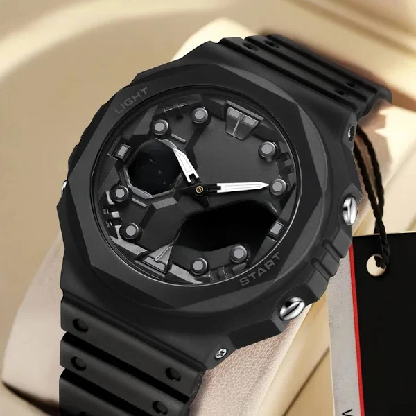 SANDA 6200 nowy elektroniczny zegarek wielofunkcyjna budzik wodoodporny fajne męskie i żeński