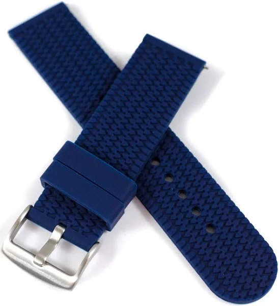 LAVVU Granatowy teksturowany silikonowy pasek do zegarka