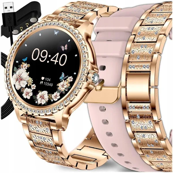 Smartwatch Damski Zegarek Menu Pl Rozmowy Sms Puls Smart Watch 2 Paski
